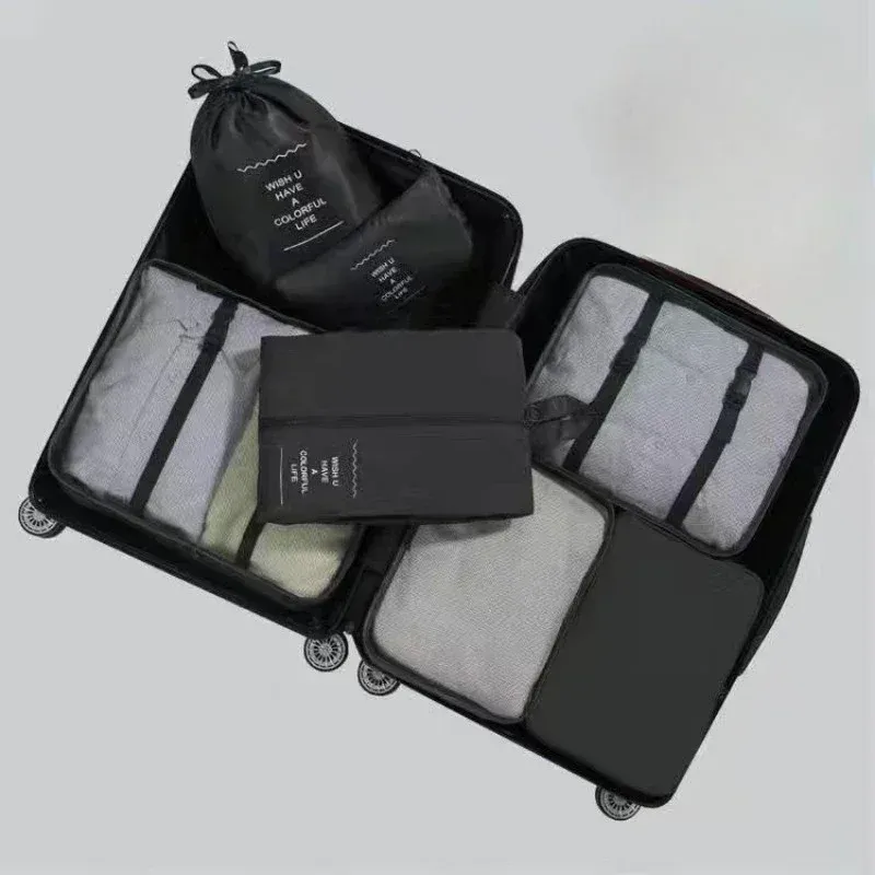 Ensemble de 7 Cubes d'Emballage pour Valise et Bagages 8