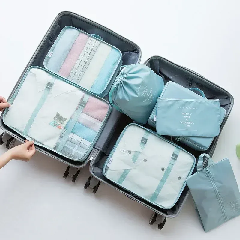Ensemble de 7 Cubes d'Emballage pour Valise et Bagages 7
