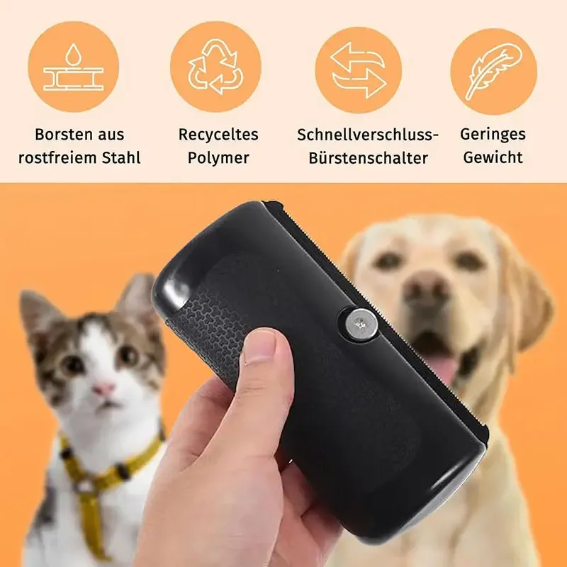 Brosse professionnelle démêlante pour animaux de compagnie, multifonctionnelle et ergonomique, pour retirer les poils de chien 2