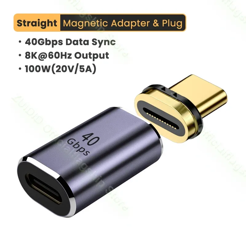 Adaptateur magnétique USB-C Thunderbolt 3, 40 Gbps, 100 W, charge rapide, 8K @ 60 Hz 7