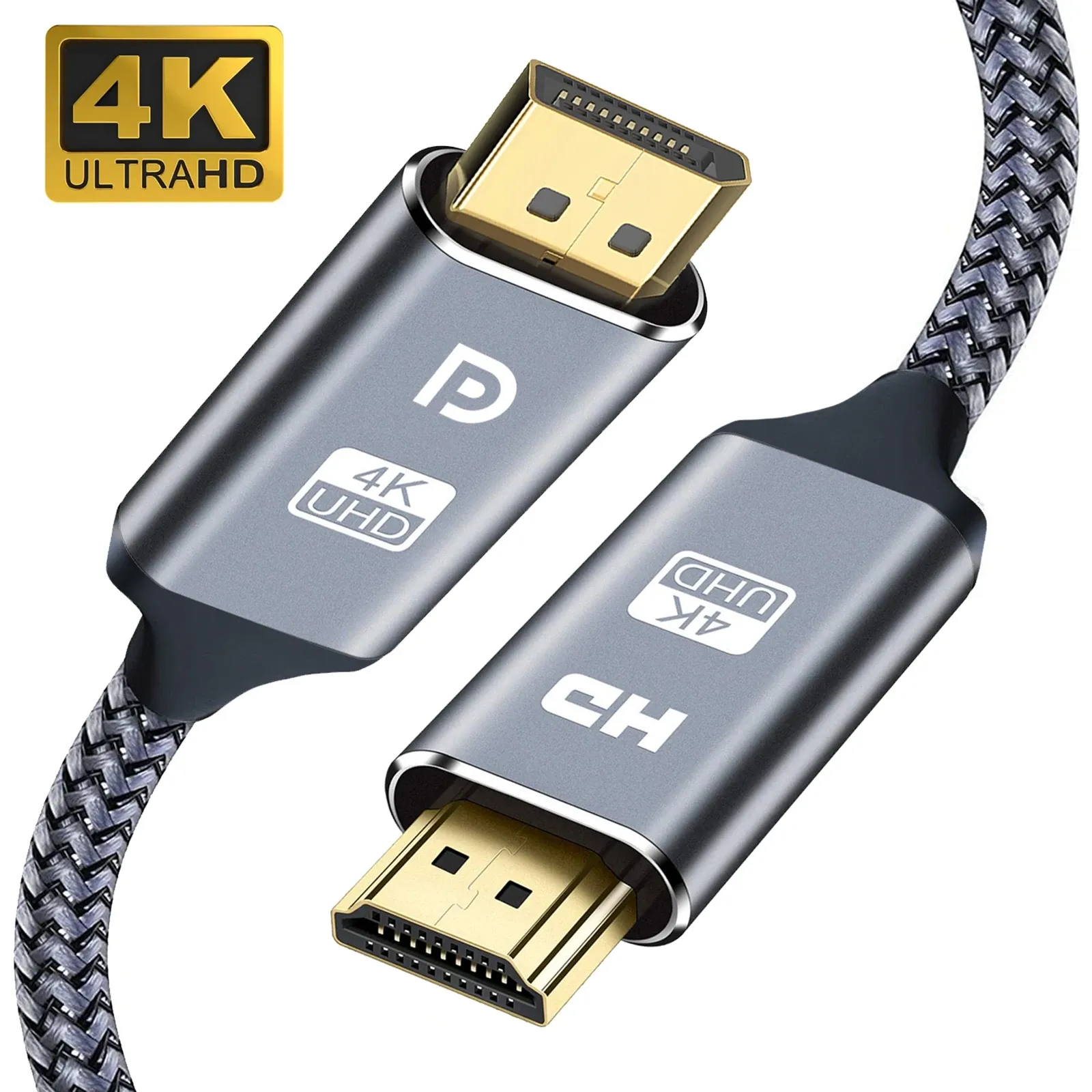 Câble adaptateur DisplayPort vers HDMI 4K 60Hz pour PC et ordinateur portable 1