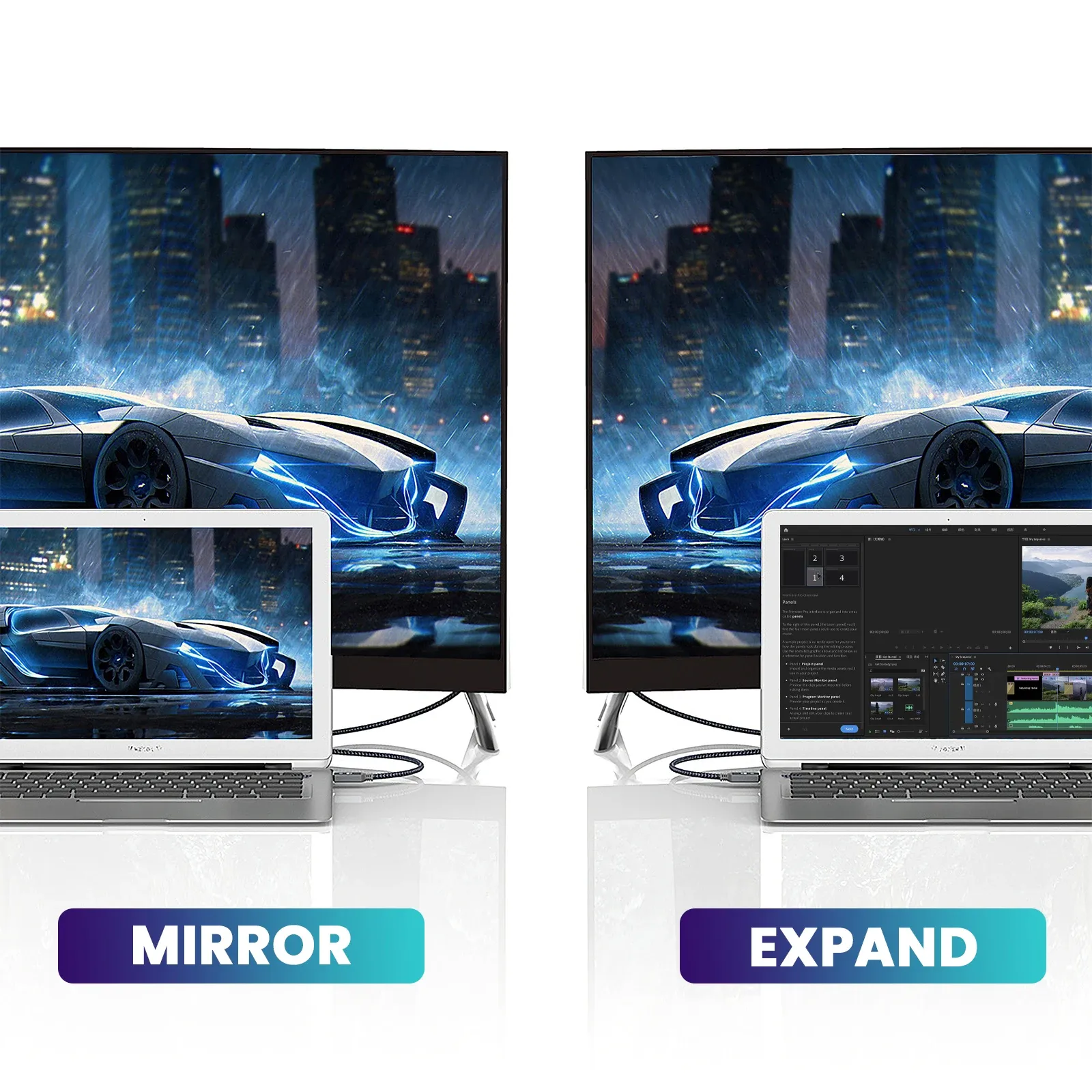 Câble DisplayPort vers HDMI, en situation d'utilisation