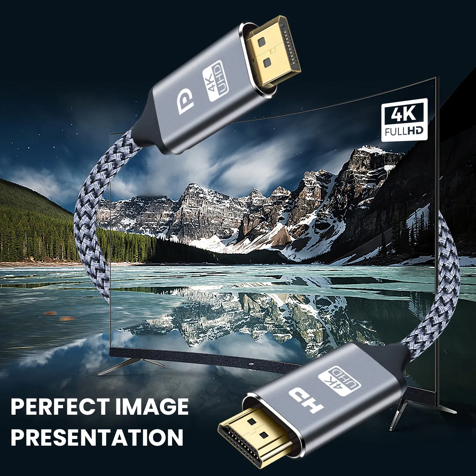 Câble DisplayPort vers HDMI, connexion à un téléviseur