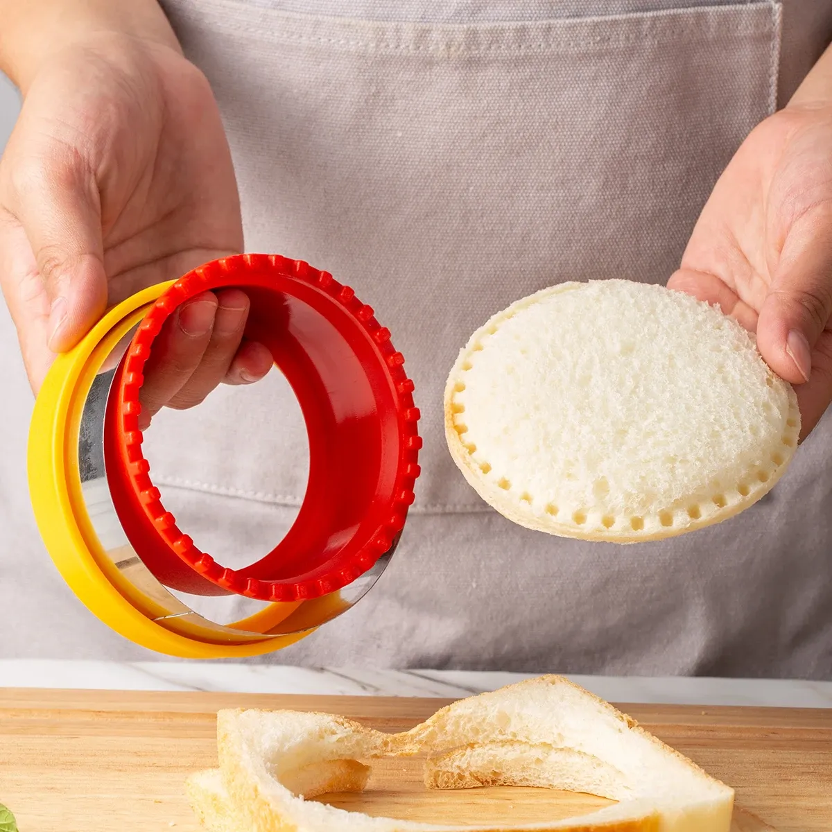 1 Coupe-sandwich et scelleur, coupe-légumes pour enfants, appareil à sandwichs, boîte à lunch, boîte bento, DIV Lunch 5
