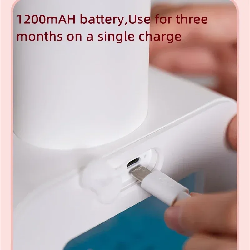 Distributeur automatique de savon sans contact aux motifs d'animaux mignons, recharge USB, 400 ml 4