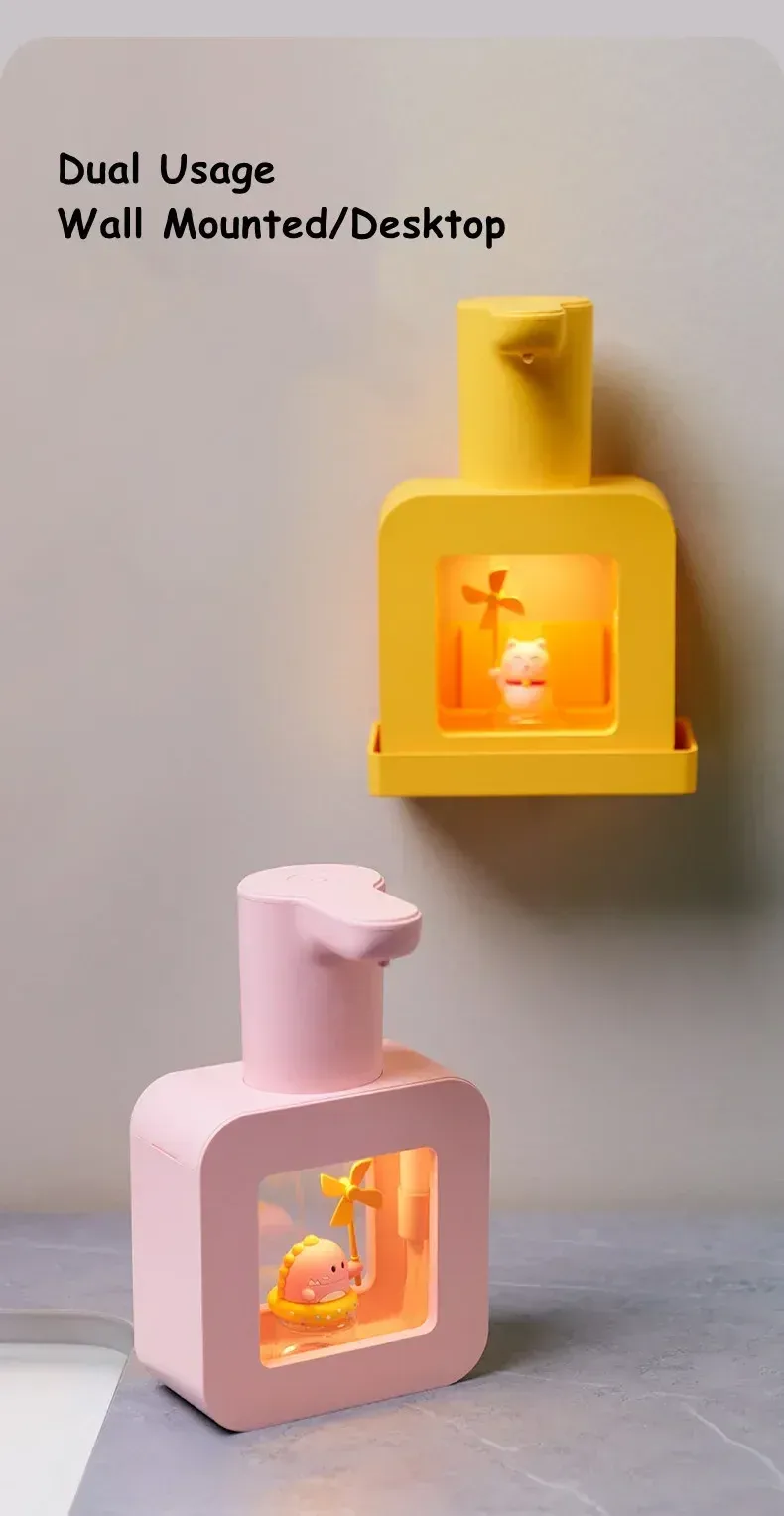 Distributeur de savon en utilisation