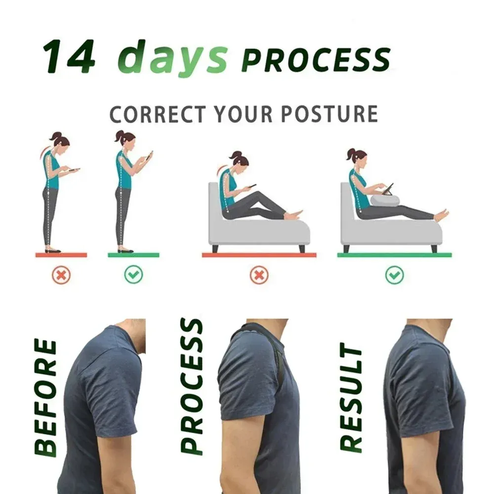 Ceinture correctrice de posture, ajustement sur le dos