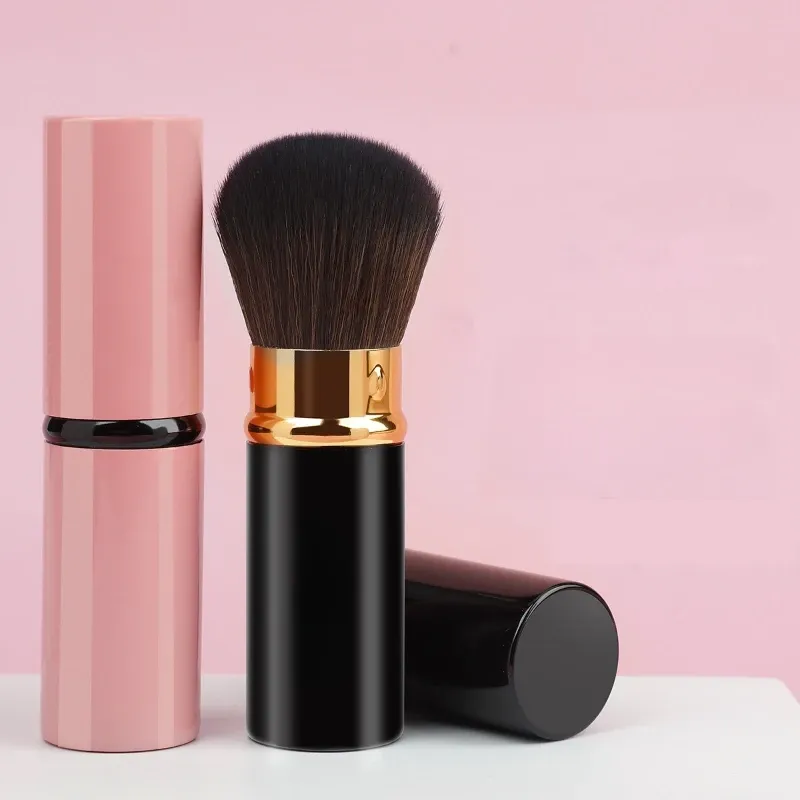 Pinceau de maquillage rétractable pour femme, 1 pièce, pour poudre, fond de teint et blush