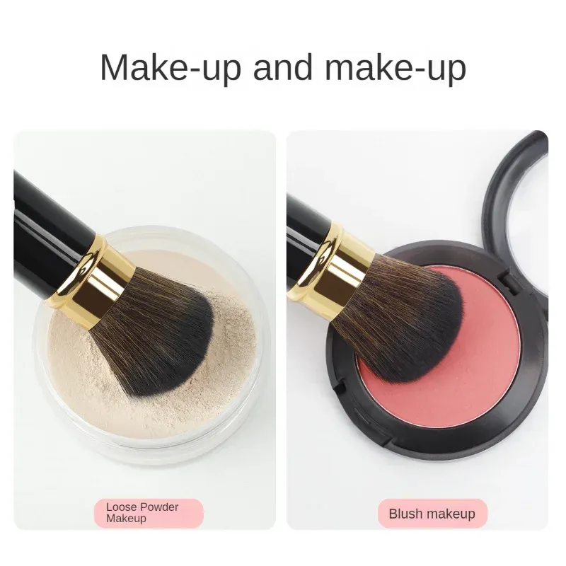 Pinceau de maquillage rétractable pour femme, 1 pièce, pour poudre, fond de teint et blush 3
