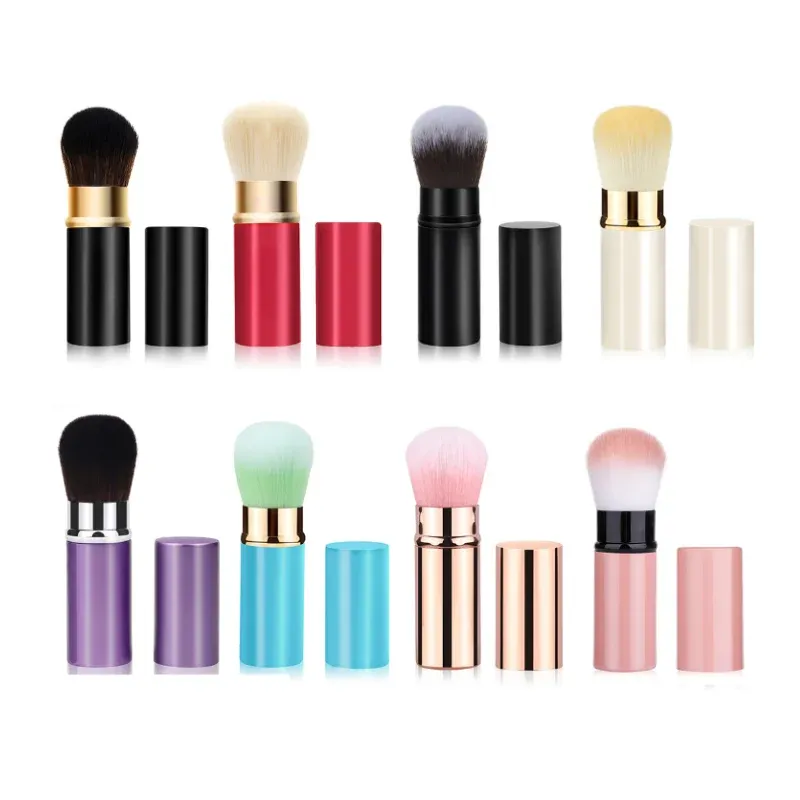Pinceau de maquillage rétractable pour femme, 1 pièce, pour poudre, fond de teint et blush 5