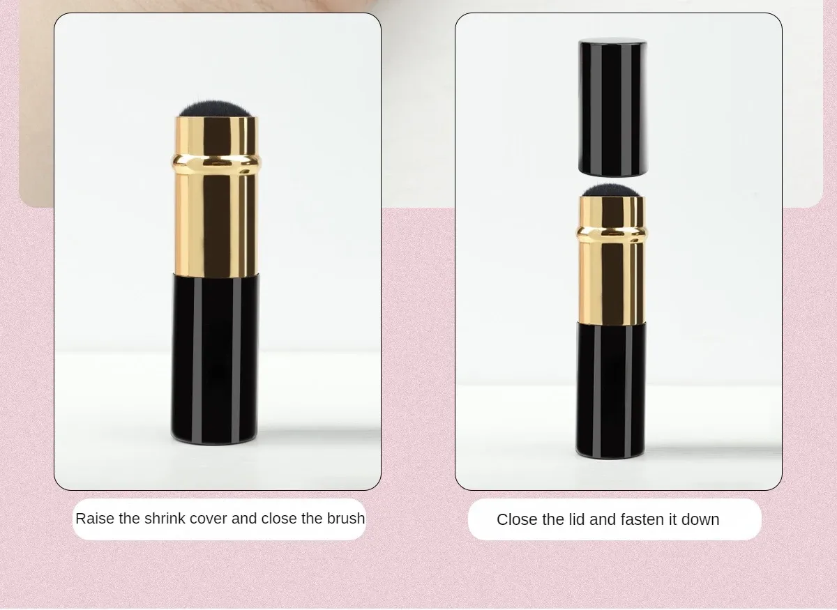 Pinceau de maquillage, application du produit