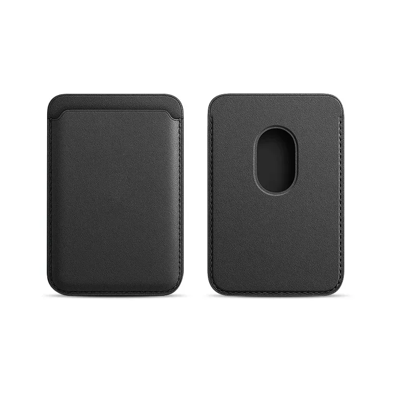 Porte-cartes magnétique en similicuir, étui pour cartes d'identité, support adhésif pour téléphone compatible MagSafe iPhone 17, housse de protection pour cartes 21