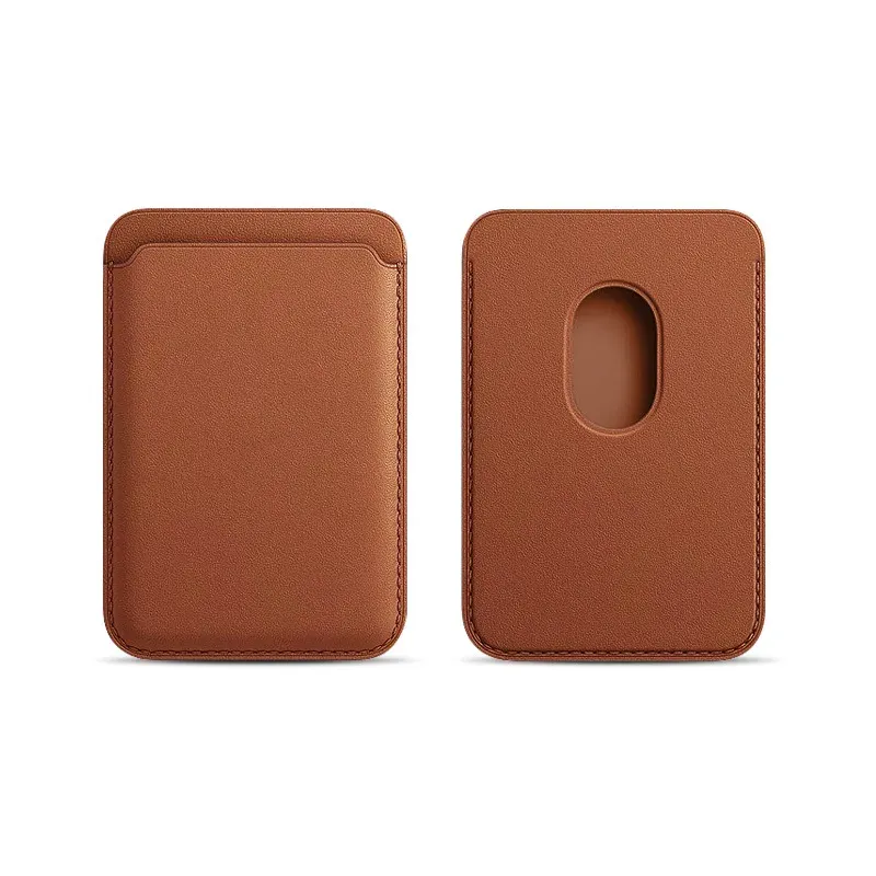 Porte-cartes magnétique en similicuir, étui pour cartes d'identité, support adhésif pour téléphone compatible MagSafe iPhone 17, housse de protection pour cartes 25