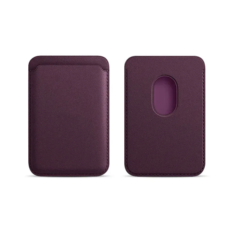 Porte-cartes magnétique en similicuir, étui pour cartes d'identité, support adhésif pour téléphone compatible MagSafe iPhone 17, housse de protection pour cartes 26