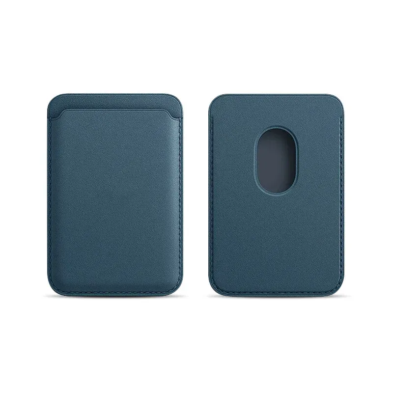Porte-cartes magnétique en similicuir, étui pour cartes d'identité, support adhésif pour téléphone compatible MagSafe iPhone 17, housse de protection pour cartes 13