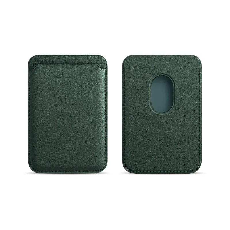 Porte-cartes magnétique en similicuir, étui pour cartes d'identité, support adhésif pour téléphone compatible MagSafe iPhone 17, housse de protection pour cartes 14