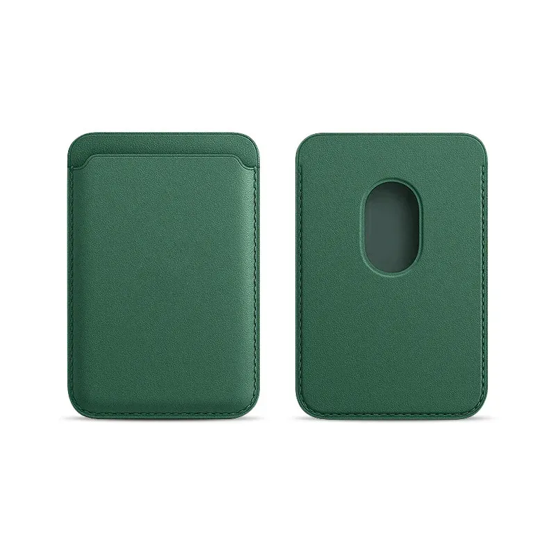 Porte-cartes magnétique en similicuir, étui pour cartes d'identité, support adhésif pour téléphone compatible MagSafe iPhone 17, housse de protection pour cartes 17