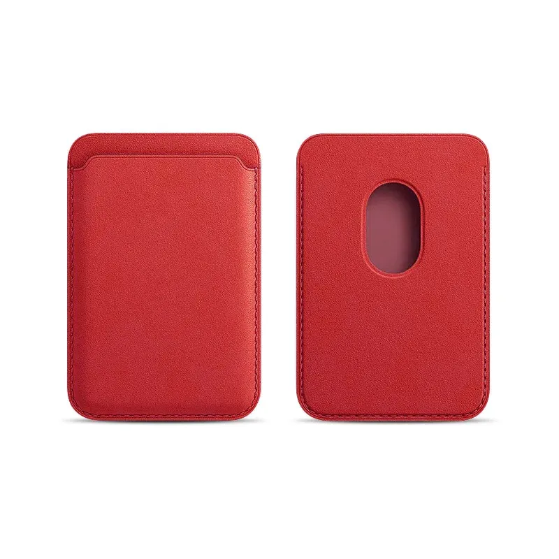 Porte-cartes magnétique en similicuir, étui pour cartes d'identité, support adhésif pour téléphone compatible MagSafe iPhone 17, housse de protection pour cartes 8