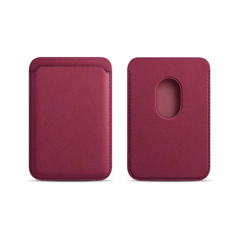 Porte-cartes magnétique en similicuir, étui pour cartes d'identité, support adhésif pour téléphone compatible MagSafe iPhone 17, housse de protection pour cartes 10