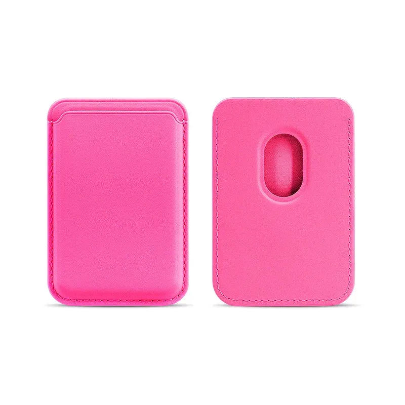 Porte-cartes magnétique en similicuir, étui pour cartes d'identité, support adhésif pour téléphone compatible MagSafe iPhone 17, housse de protection pour cartes 12