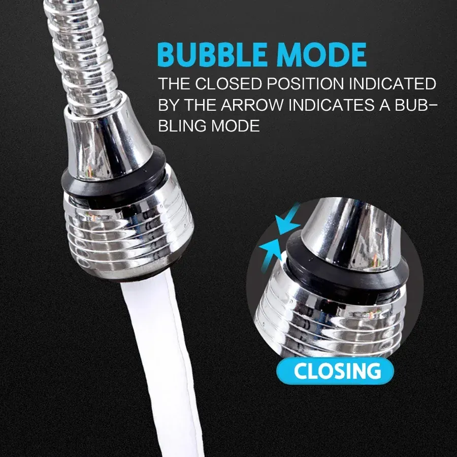 Robinet de cuisine en acier inoxydable, détail du design