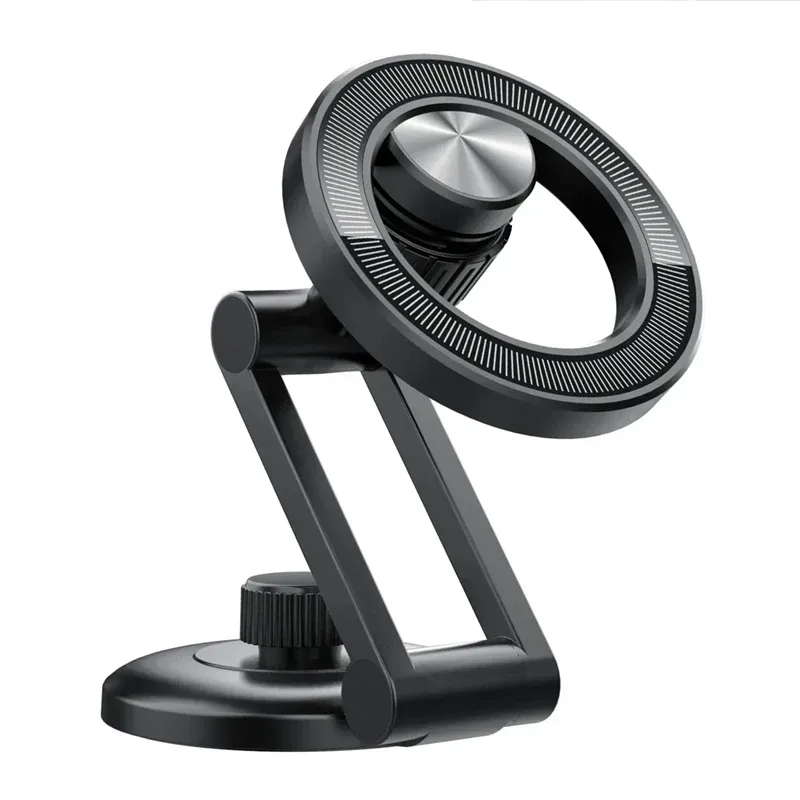 Support de téléphone magnétique rotatif pour voiture en métal, support de tableau de bord compatible MagSafe pour iPhone 16, 15, 14, 13 et 12 7
