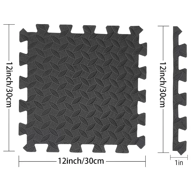 Tapis de yoga emboîtables 30 x 30 cm, lot de 16 pièces en mousse EVA antidérapante 5