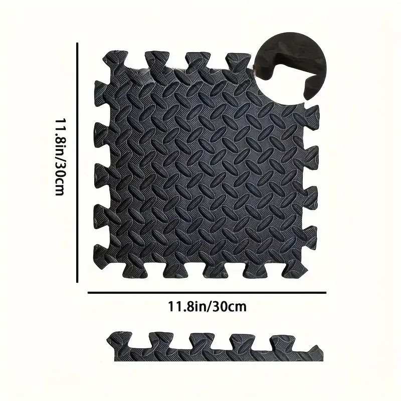 Tapis de yoga emboîtables 30 x 30 cm, lot de 16 pièces en mousse EVA antidérapante 9