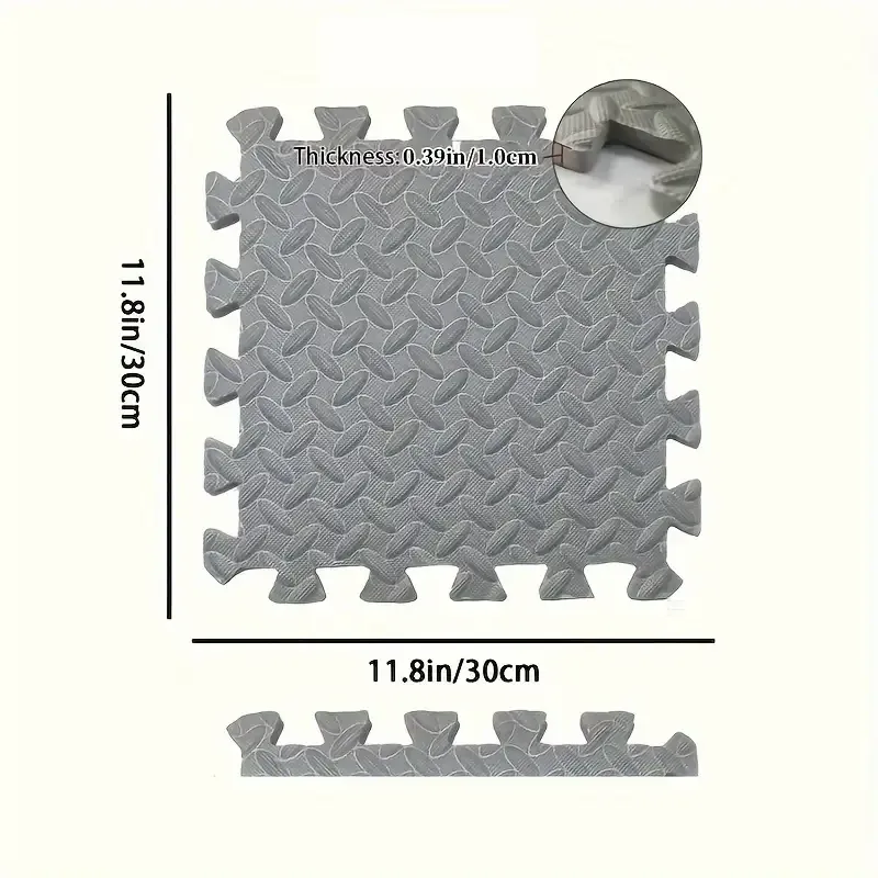 Tapis de yoga emboîtables 30 x 30 cm, lot de 16 pièces en mousse EVA antidérapante 7