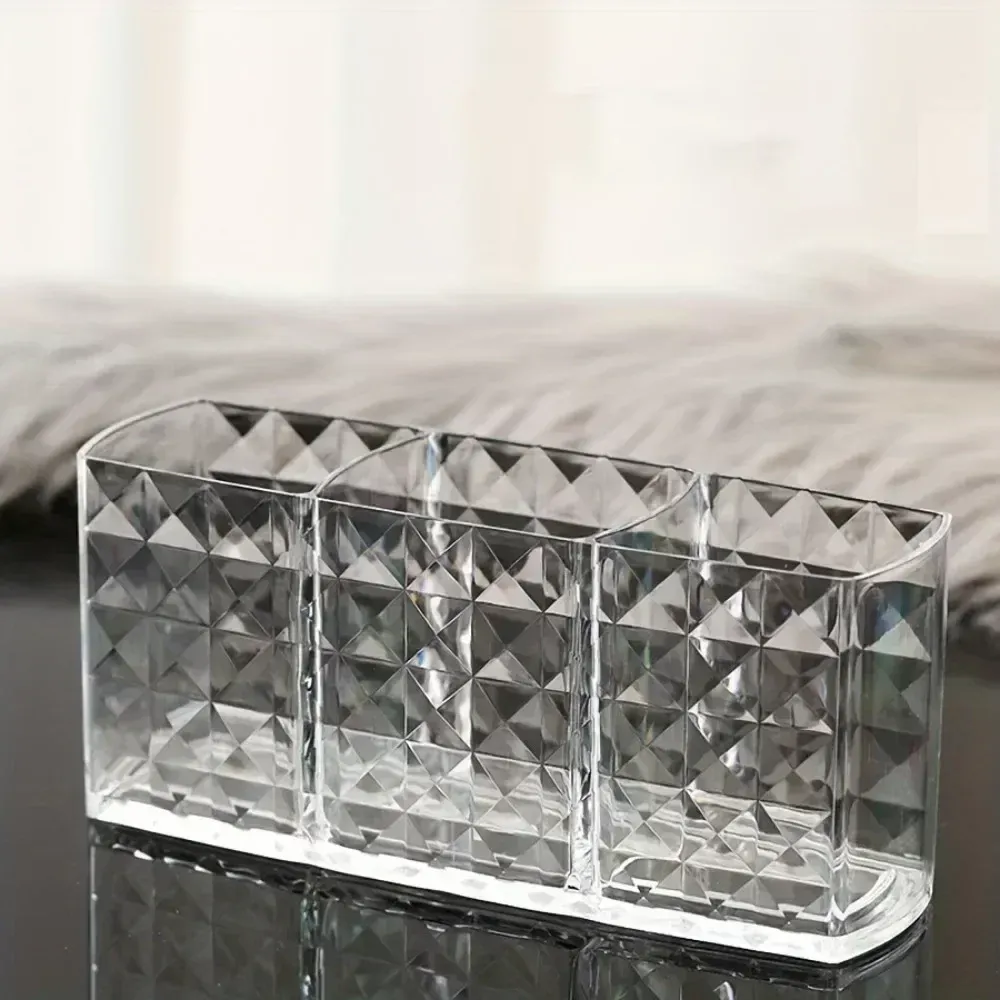 Porte-pinceaux de maquillage en acrylique transparent, boîte de rangement pour rouge à lèvres, présentoir à vernis à ongles, écrin à bijoux T1, organiseur de bureau cosmétique, évaluation 4