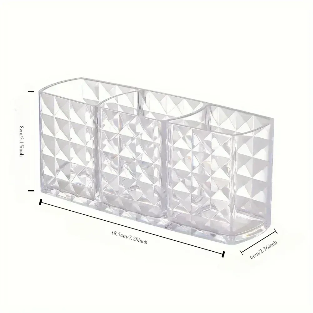 Porte-pinceaux de maquillage en acrylique transparent, boîte de rangement pour rouge à lèvres, présentoir à vernis à ongles, écrin à bijoux T1, organiseur de bureau cosmétique, évaluation 6