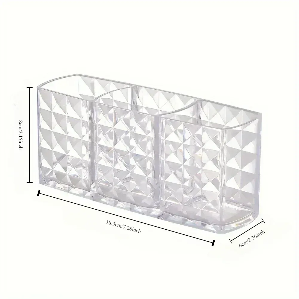 Organisateur de maquillage en acrylique transparent, vue d'ensemble