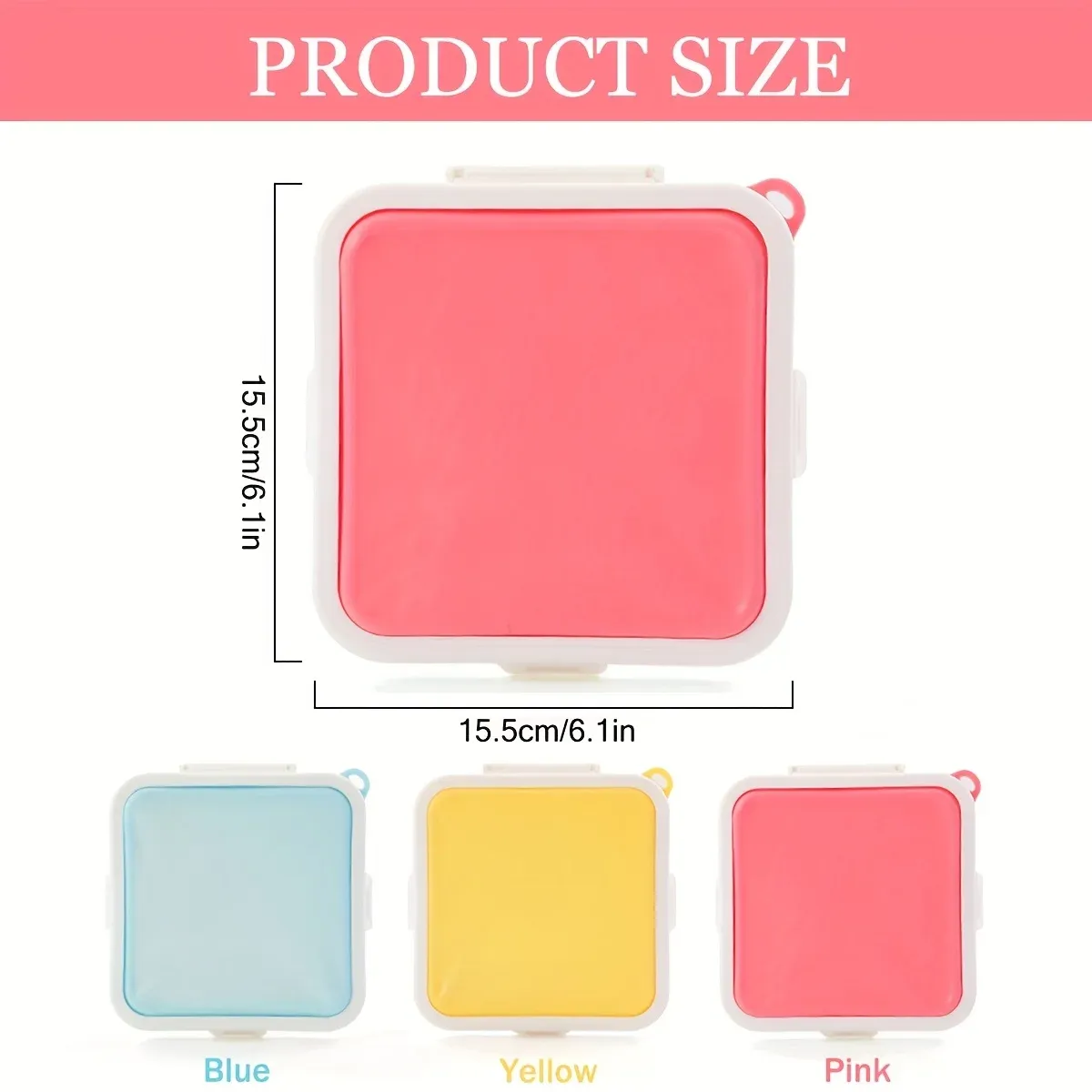 Boîte à sandwichs en silicone encliquetable pour le déjeuner et les voyages 3