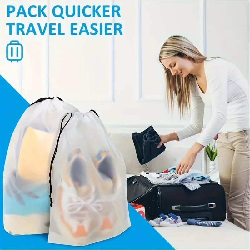 Ensemble de rangement pour chaussures de voyage, 5/10/20 pièces, sacs de rangement portables transparents et de haute qualité pour un emballage facile 5