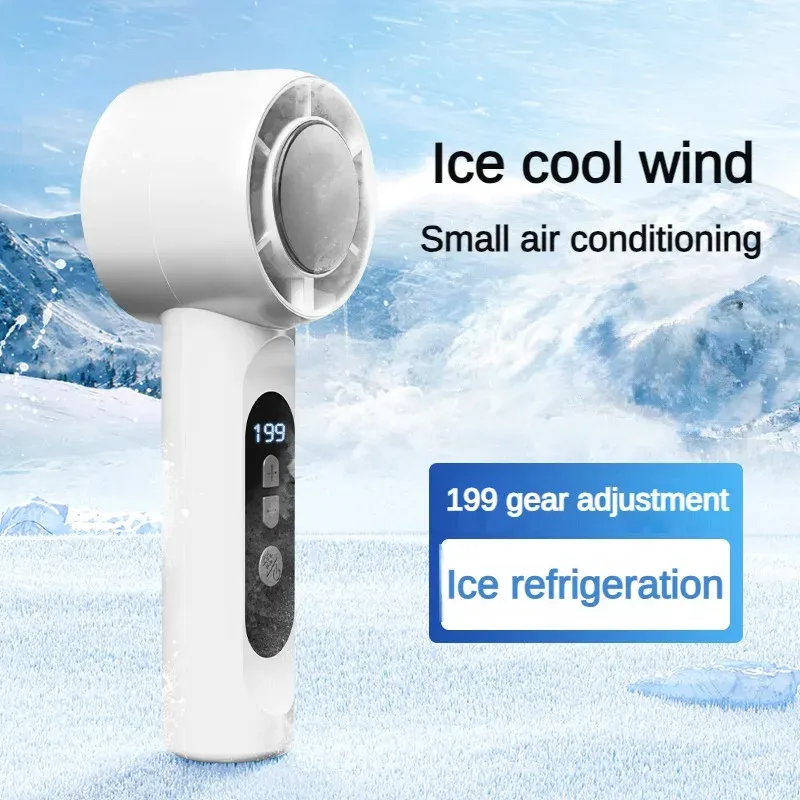 Ventilateur de bureau portatif rechargeable USB avec affichage LED - Image 1