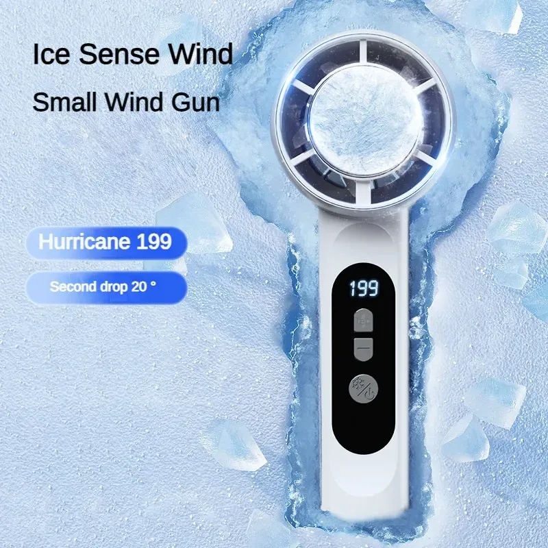 Ventilateur de bureau portatif rechargeable USB avec affichage LED 2