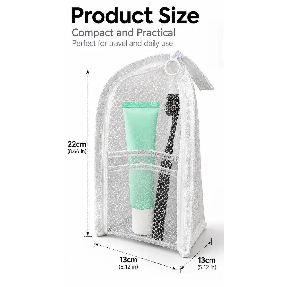 Trousse de toilette EVA à poser, respirante et à séchage rapide, avec étui pour brosse à dents, anti-moisissure 3