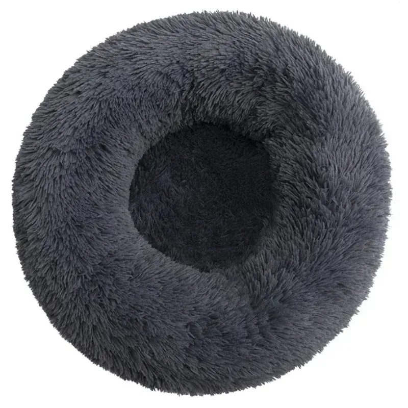 Lit rond pour animaux de compagnie, 40 à 90 cm, 6 tailles, pour grand chien, lit ultra-doux pour chat, panier en peluche pour chien de taille moyenne, couchage chaud d'hiver 23