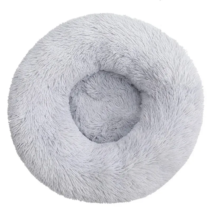 Lit rond pour animaux de compagnie, 40 à 90 cm, 6 tailles, pour grand chien, lit ultra-doux pour chat, panier en peluche pour chien de taille moyenne, couchage chaud d'hiver 17