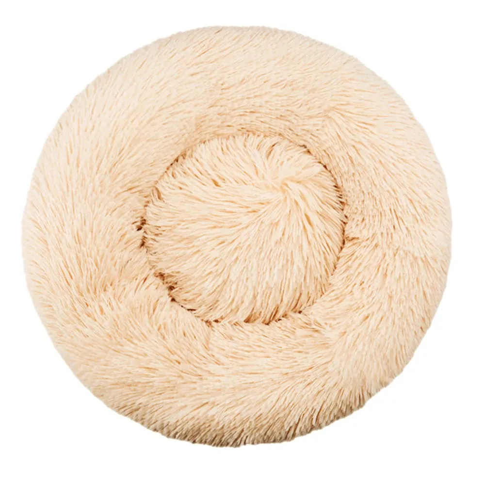 Lit rond pour animaux de compagnie, 40 à 90 cm, 6 tailles, pour grand chien, lit ultra-doux pour chat, panier en peluche pour chien de taille moyenne, couchage chaud d'hiver 15