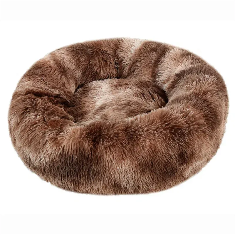 Lit rond pour animaux de compagnie, 40 à 90 cm, 6 tailles, pour grand chien, lit ultra-doux pour chat, panier en peluche pour chien de taille moyenne, couchage chaud d'hiver 20