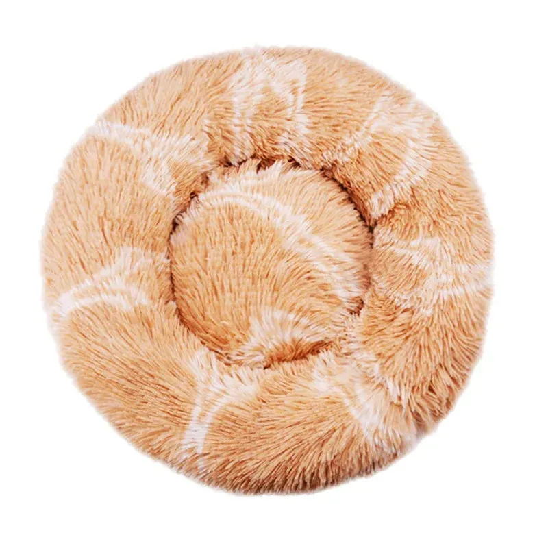 Lit rond pour animaux de compagnie, 40 à 90 cm, 6 tailles, pour grand chien, lit ultra-doux pour chat, panier en peluche pour chien de taille moyenne, couchage chaud d'hiver 19