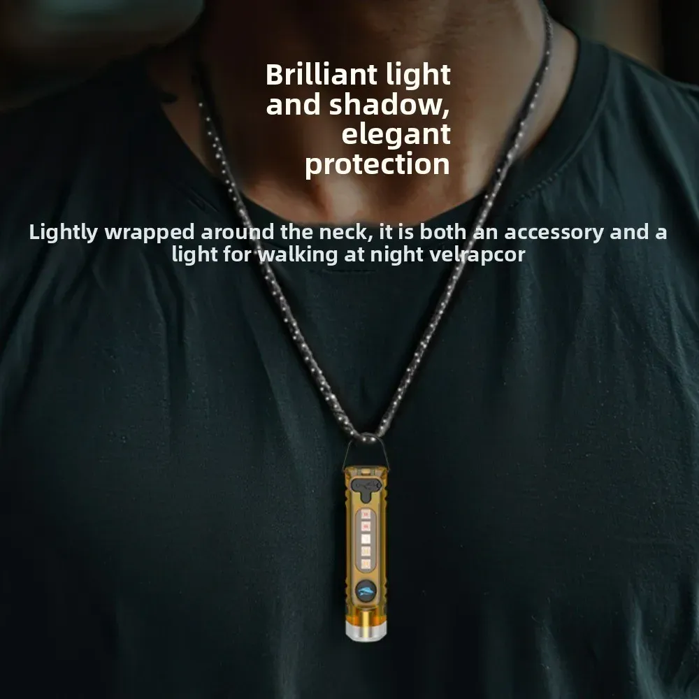 Mini lampe de poche à lumière infrarouge latérale – Torche porte-clés rechargeable et portable pour usage quotidien et d'urgence 3