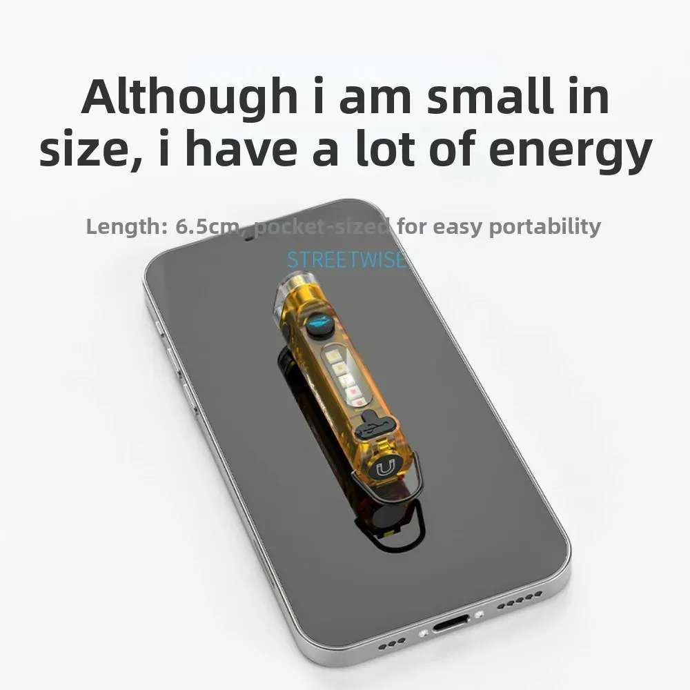Mini lampe de poche à lumière infrarouge latérale – Torche porte-clés rechargeable et portable pour usage quotidien et d'urgence 4