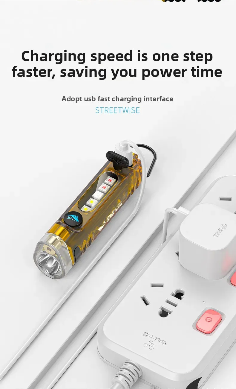 Mini lampe de poche avec lumière latérale infrarouge