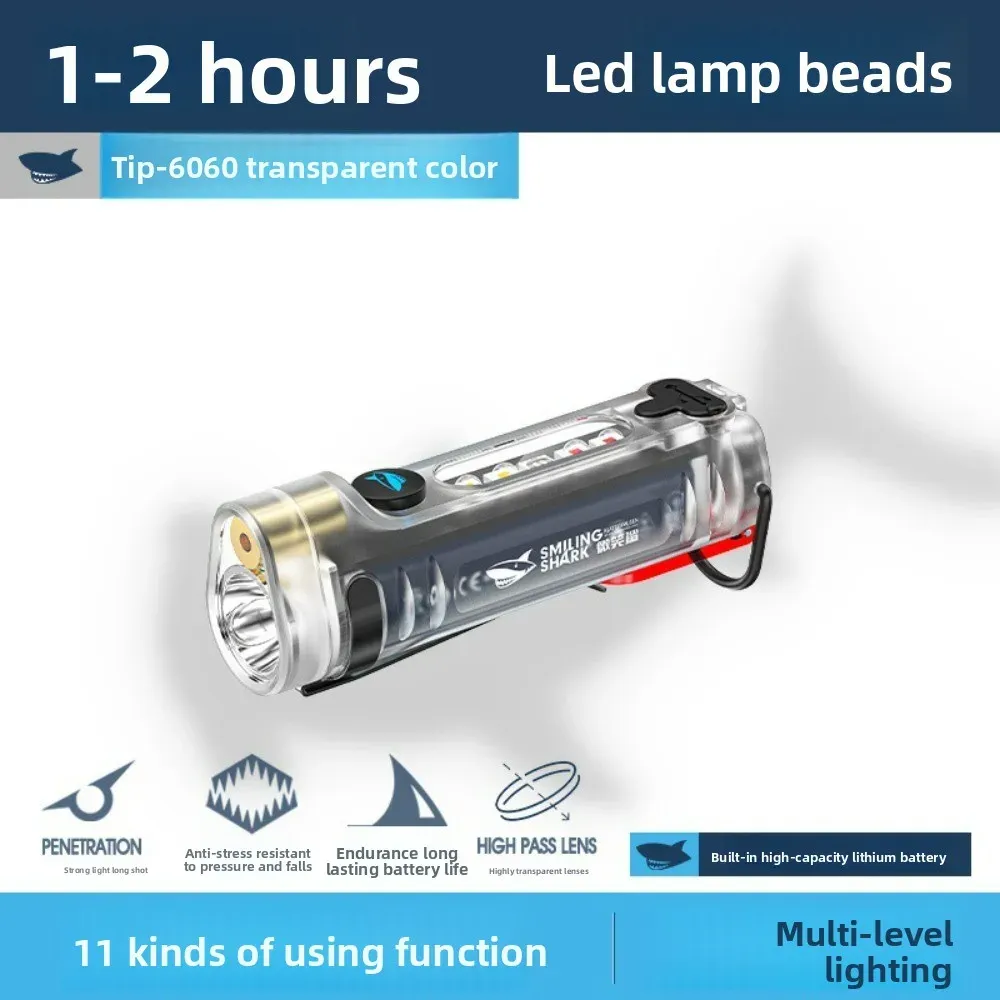 Mini lampe de poche à lumière infrarouge latérale – Torche porte-clés rechargeable et portable pour usage quotidien et d'urgence 7