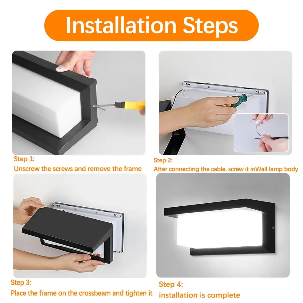 Applique murale LED rétro, vue détaillée