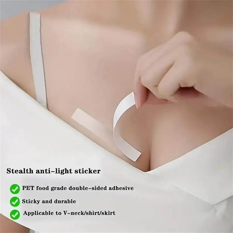 Ruban adhésif double face transparent pour femmes, 36 pièces, pour vêtements et corps, adhésif fort adapté à tous les tons de peau et tissus 2