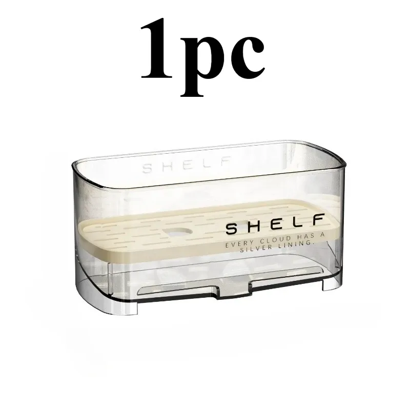 Égouttoir de cuisine autovidangeant pour évier avec support pour éponge, torchon, savon et rangement pour robinet 7