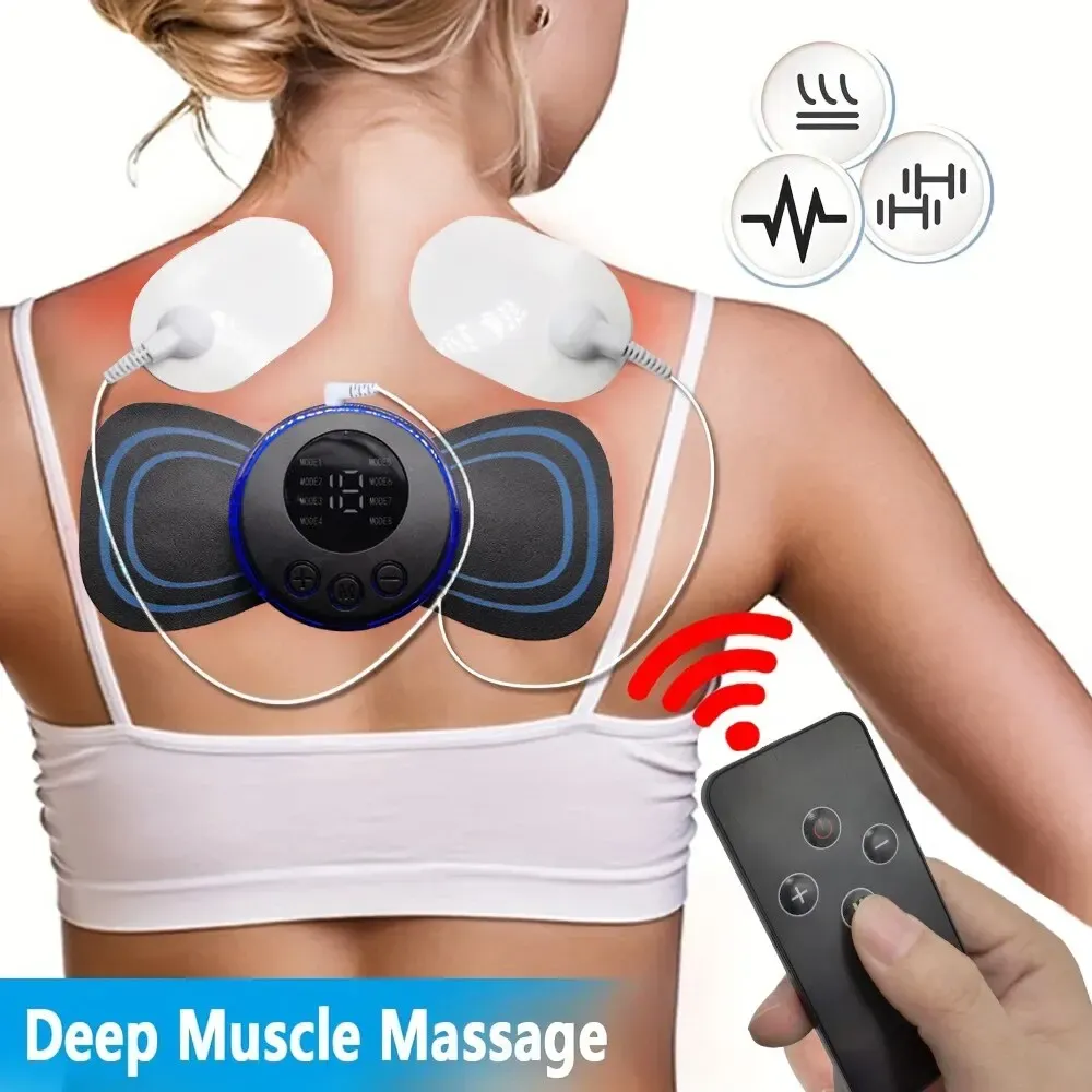 Masseur de cou sans fil avec télécommande, vue d'ensemble